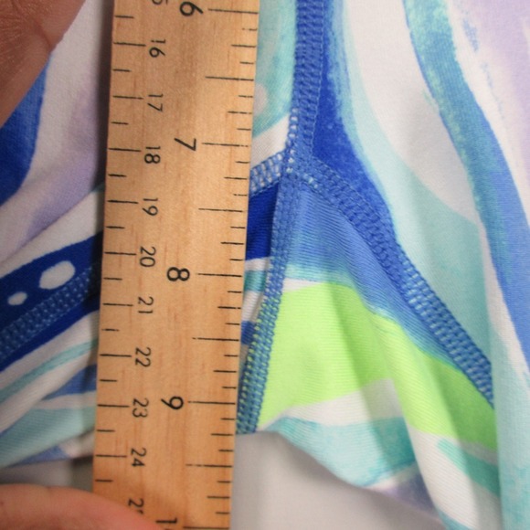 Lilly Pulitzer Luxletic Weekender Leggings S Blue Multishore Perfection Crop 202 - Picture 10 of 12